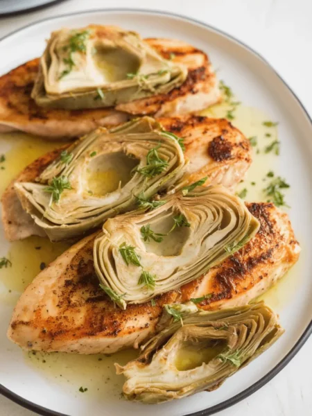 Chicken Carciofi (Italian Chicken with Artichokes & Lemon Cream Sauce)